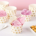 thumbnail image 2 of 60 Pcs Treat Snack Cups Gold Dessert Cups 9oz Disposable Paper Ice Cream Cups for Hot or Cold Food Container Birthday Christmas Party Supplies, 2 of 5