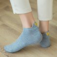 thumbnail image 3 of Tnobhg 1 Pair Women Socks Heart Embroidery Low-cut No Odor Solid Color High Elasticity Anti-slip Sweat-absorption Anti-shrink Sports Socks, 3 of 8