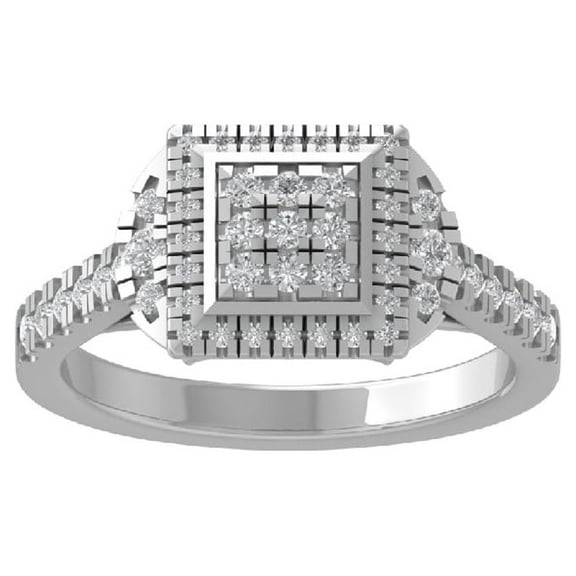ARAIYA FINE JEWELRY Sterling Silver Lab Grown Diamond Wedding Band Ring (3/4 cttw, D-F Color, VS Clarity) Size 5.5
