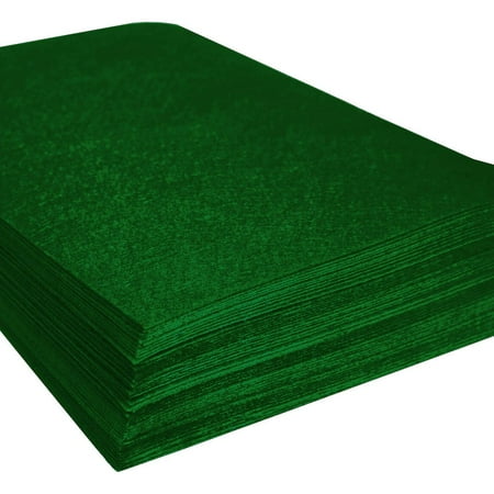 CalCastle Craft 24 pcs Acrylic Craft Felt Sheet 9 X 12 for Crafting School and DIY Projects (Emerald Green)