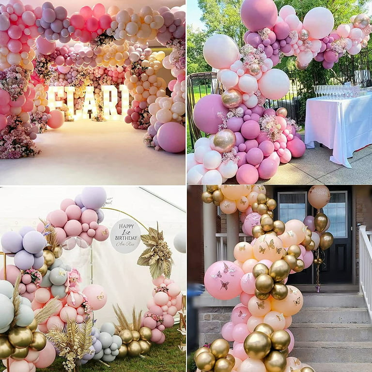 21pcs Rose Gold Color Balloons 1st Birthday Party Decorations, 1