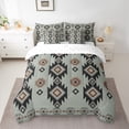 thumbnail image 2 of jejeloiu Western Boho Bohemain Bedding Comforter Set 7pcs,Black Aztec Geometric Queen Bedding Sets,Rustic Farmhouse Cabin Queen Sheet Sets For Adults,Luxury Bedroom Decor Reversible, 2 of 8