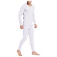 thumbnail image 2 of Chemises à Manches Longues pour Hommes Chemises à Manches Longues pour Hommes Coton Uni Coton Mince Col Rond Manches Longues sous-Vêtements Pantalon Ensemble, 2 of 9