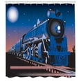 thumbnail image 3 of Ambesonne Train Shower Curtain, Coming from Horizon Twilight, 69"Wx84"L, Multicolor, 3 of 3