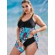 thumbnail image 3 of Tamaño de la malla de Octopus Malla HANKY HEM TANKINI TWORKING Rosegal Vestidos Estampados Tallas Grandes, 3 of 5