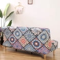 thumbnail image 3 of CHOK 2024 Futon Slipcover Armless Sofa Covers Stretch Sofa Bed Slipcover Protector Elastic (Light Gray Animal), 3 of 9