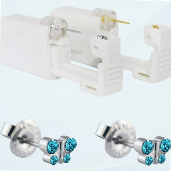 Pair Disposable Sterile Ear Piercing Gun Ear Cartilage Tragus Helix Piercing Unit NO Pain Piercer Tool Machine Kit Stud Choose Design