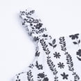 thumbnail image 6 of Girls Summer Boho Maxi Dress, Black and White Floral Tiered Sundress with Ruffle Straps for Toddler & Little Girls (4-5Y), 6 of 7