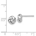 thumbnail image 3 of Real 14kt White Gold Polished Knot Post Earrings; for Adults and Teens; for Women and Men, 3 of 3