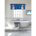 thumbnail image 4 of Christmas Winte Valances for Windows, Falling Snowflake Snowman Blue Light Filtering Window Treatment Valances, Rod Pocket Small Curtains for Kitchen/Bathroom, 60"x18", 4 of 9