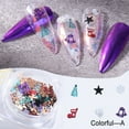 thumbnail image 2 of 3 cajas de pegatinas de lentejuelas 3D para decoración de uñas navideñas, pegatinas holográficas de lentejuelas para decoración de uñas navideñas, pegatinas acrílicas para uñas, lentejuelas con, 2 of 7