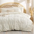 thumbnail image 1 of Juego de Edredón Bedsure King Size Blanco con Acolchado Boho de 3 Piezas, 1 of 8