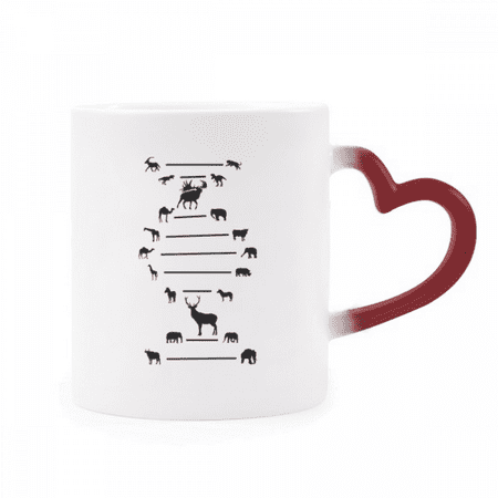 

Friend Gene Animals Art Deco Fashion Heat Sensitive Mug Red Color Changing Stoneware Cup