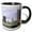 Black/White, variant on 3drose, Downtown Fort Wayne in Canvas, 11oz Mug