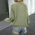 thumbnail image 3 of Lantern Sleeve Cardigan for Women Cropped Loose Sweaters Chunky Knit Tops 2025 Fashion Shirts Coat Bolero Shrugs Jumper Jacket Stylish Soft Outfits Fall Work Clothes, 3 of 4