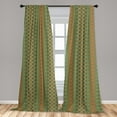 thumbnail image 5 of Ambesonne Ethnic Curtains, Mosaic Folkloric Ethnic, Pair of 28"x63", Multicolor, 5 of 5