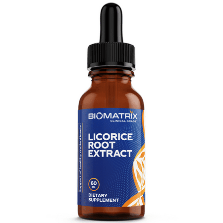 BioMatrix Licorice Root Extract | Raise Cortisol, Energy - Glycyrrhizin (1200 Drops, 2 fl oz)