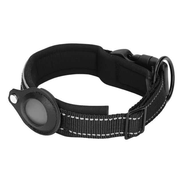 Collar para mascotas Bling Bling reflectante ajustable para perros con soporte Airtag Nylon Neopreno