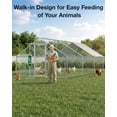 thumbnail image 6 of YODOLLA Chicken Coop Run Chicken Playpen 200 Sq.Ft Large Walk-in Metal Chicken Cage with Chain Link Fence, 6 of 14