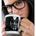 thumbnail image 2 of 3drose, German Shepherd Dog Poem with Black and White Photograph of a Shepherd, 15oz Two-tone Black Mug, 2 of 6