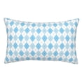 thumbnail image 1 of Balery Blue and White Squares Funda de Cojín Estampada, Regalos para Mujeres, Regalos de Amor para Ella, Regalos para Novia o Esposa, Funda de Almohada-14"x20", 1 of 6
