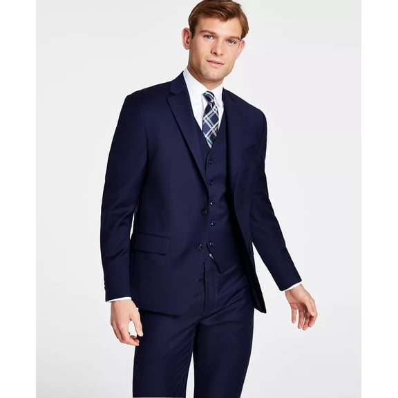 Michael Kors Mens Classic fit Wool Suit Jacket Blazer 54 R Navy Blue Solid