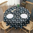 thumbnail image 3 of Blue Sun Moon Pattern Round Tablecloth 60"x60",Wrinkle Wipeable Table Cloth for Kitchen Dining Room Picnic Patio Party, 3 of 6