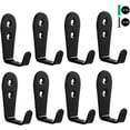 thumbnail image 1 of Gancho de pared de 8 piezas JAMW para ropa y garaje negro Sencillez, 1 of 2