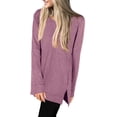 thumbnail image 3 of Suéteres para Mujer Manga Larga Cuello Redondo Color Sólido Tops de Moda Fokelyi WRMH-137-3, 3 of 5