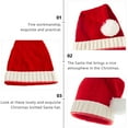 thumbnail image 2 of MERRYHAPY Red Holiday Knit Hat Warm Wool Christmas Beanie Festive Winter Cap for Men Women, 2 of 6