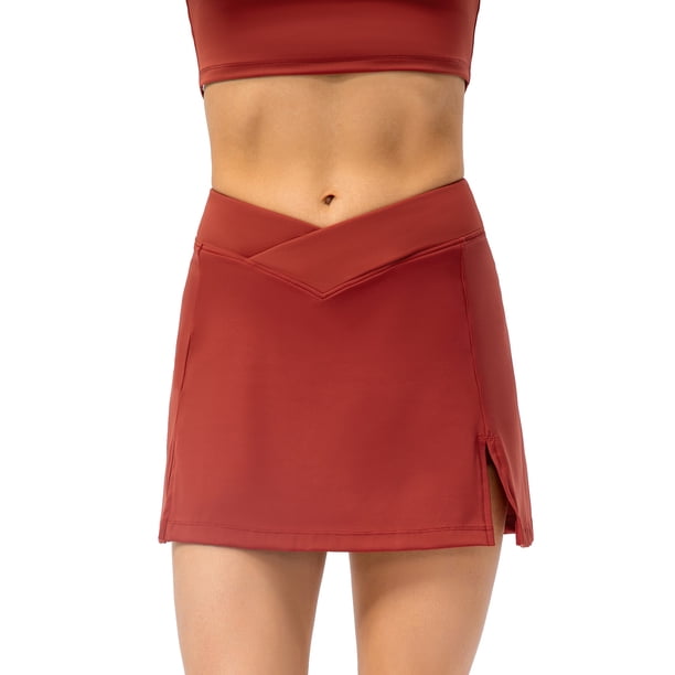 Faldas de tenis para mujer con bolsillos Pantalones cortos con forro 2 en 1 para entrenamiento Golf Abanopi Falda deportiva