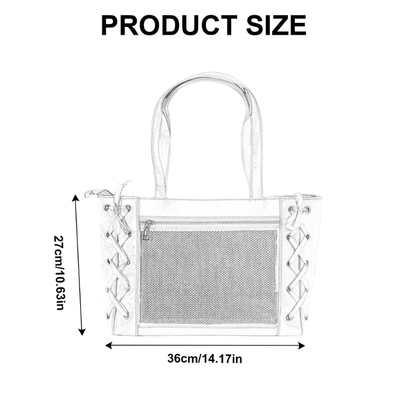 Versatile Itabag Shoulder Bag with Print for Fans of Japanese Culture