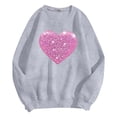 thumbnail image 4 of Mode Femme Décontractée Couleur Unie Ample Manches Longues Imprimé Lettre Col Rond Chandail à Capuchon 2t Fermeture à Glissière Chandail à Capuchon Fille Chandail à Capuchon Deux Pièces Robe Chandail Français Doublée Veste Femme Décontractée Chaude Hauts Femme, 4 of 4