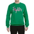 thumbnail image 2 of Wild Bobby, Fighter Breast Cancer Survivor, Breast Cancer Awareness, Unisex Crewneck Graphic Sweatshirt, Kelly, Large, 2 of 4