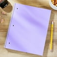 thumbnail image 3 of (4 pack) Pen+Gear College Ruled Poly 1-Subject Notebook with Inside Pockets, 9" x 11", Purple, 100 Heavyweight Sheets, 3 of 6