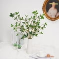 thumbnail image 3 of 4Pcs Artificial Plant Green Branches Fake Ficus Stems Faux Eucalyptus Twig Leaf for Home Office Shop Garden Party Banquet Wedding Vase Filler Decoration 27.6'' (Green) A, 3 of 5