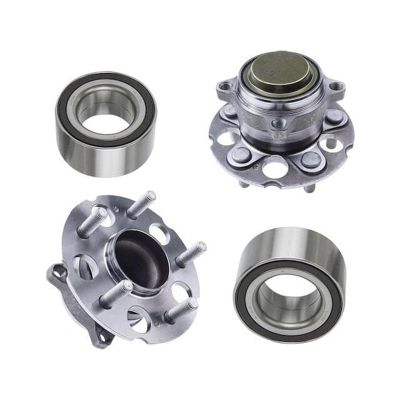 Front and Rear Wheel Hub and Bearing Kit - Compatible with 2012 - 2016 Honda CR-V 2013 2014 2015