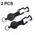 thumbnail image 1 of Paquete de 2 llaveros retráctiles con mosquetón multiherramienta, clip para cinturón y llavero para llavero, cuerda de alambre de acero de alta elasticidad, 1 of 7