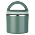 thumbnail image 1 of Injueey Frasco de sopa Frasco de sopa con cuchara Frasco para sopa Frasco termo para sopa Frasco para comida Frasco para comida caliente Mostrada verde 630ML, 1 of 6
