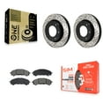 thumbnail image 1 of Transit Auto Front Coated Drilled Slotted Disc Brake Rotors and Semi-Metallic Pads Kit for Car Ford Ranger Bronco KDS-101193, 1 of 11
