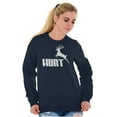 thumbnail image 3 of Hunt Buck Deer Hunting Season Unisex Plus Fleece Graphic Sweatshirt Brisco Brands 2X, 3 of 5