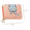 thumbnail image 5 of Cartera De Gato De Dibujos Animados Para Mujer, Monedero Con Cremallera De Decoración De Gato, Monedero Pequeño De Cuero Con Cremallera, Regalos Para Niñas, Rosa JFHHH pequeña, 5 of 5