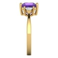 thumbnail image 3 of 2.32 ctw 3 Stone Anniversary Ring for Women | Princess Cut Natural Amethyst | Hyperallergenic Solid 18K Yellow Gold, 3 of 5