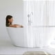 thumbnail image 2 of Cortina de ducha transparente, revestimiento de cortina de ducha impermeable para interiores, cortina de ducha reutilizable, cortina de ducha para baño, cortina de ducha para bañera, 2 of 5