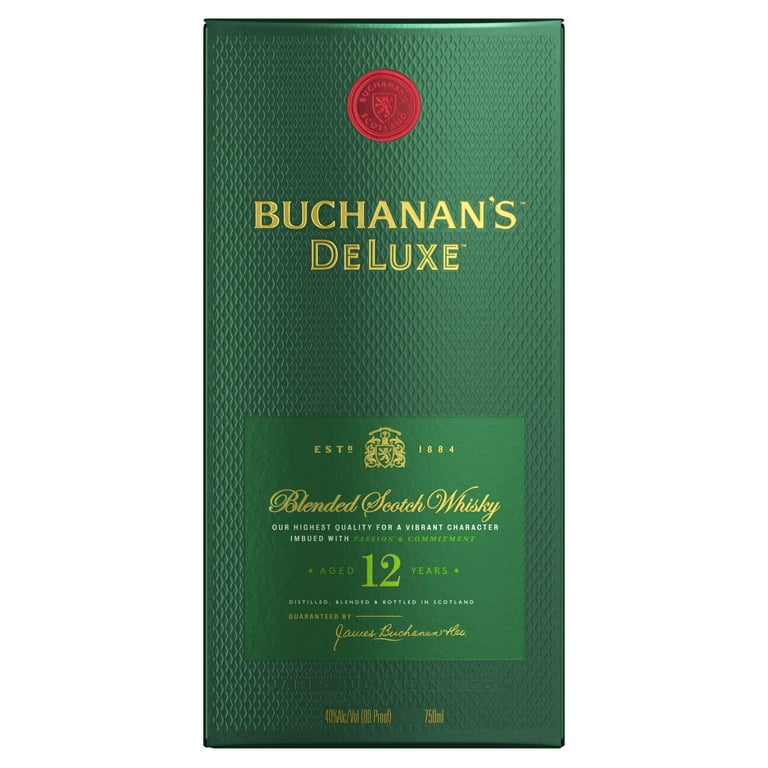 Buchanan's DeLuxe Aged 12 Years Blended Scotch Whisky Liquor