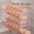 thumbnail image 2 of Egg Holder for Fridge, Auto Rolling Fridge Egg Organizer, 2 of 5