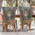 thumbnail image 5 of Decorative Chair Back Cover One Size x6 Chair Cover Dining Chair Slipcovers Chair Back Decoration Festival Chair Decoration Garden Cute Cat, 5 of 6