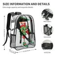 thumbnail image 3 of Elf Buddy's Sing Pattern Transparent Backpack Lightweight And fashionable Showcasing Personality And Leading The Trend, 3 of 6