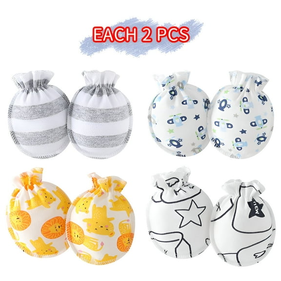 TELOLY 8Pcs Baby Mittens,Prevents Scratching Baby Mittens Newborn,Gentle Protection Newborn Mittens,Style1
