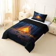 thumbnail image 2 of Catabedysis Camping Twin Comforter Sets,Rustic Style Bedding Set For Boys,Multicolor,Black Reversible,2pcs,1 Comforter and 1 Pillowcase, 2 of 7